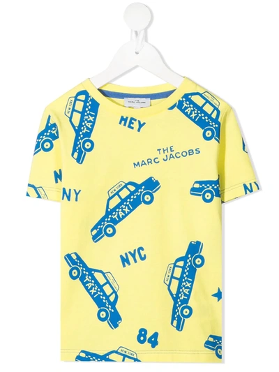 The Marc Jacobs Kids' Taxi Print T-shirt (4-14 Years) In Yellow