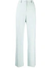 Hebe Studio The Smoking High Waist Cady Pants In Blue