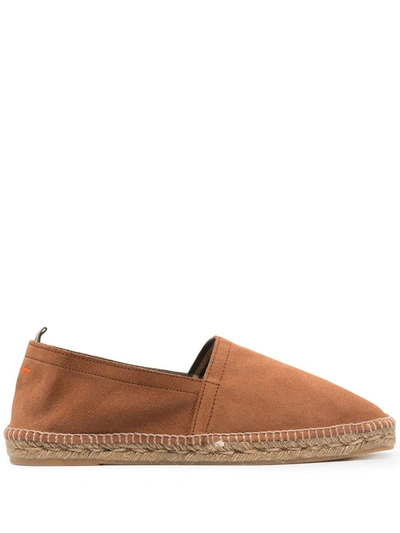 Castaã±er Pablo Suede Slip On Espadrilles In Brown