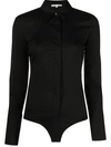Patrizia Pepe Poplin Shirt Body In Black