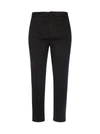 Dondup Cropped Skinny Trousers In Black