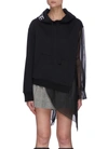 MONSE DECONSTRUCTED TULLE MESH PANEL HOODIE