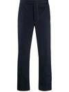 Thom Browne Trousers With Contrast Stitching In Blue