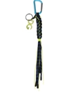 Dolce & Gabbana Woven Carabiner Clip Keyring In Blue