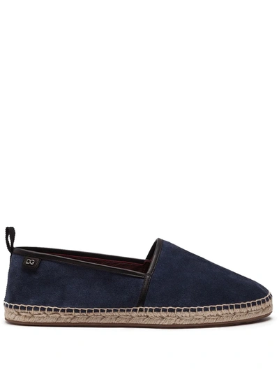 Dolce & Gabbana Suede Slip-on Espadrilles In S9001 Combined Colour