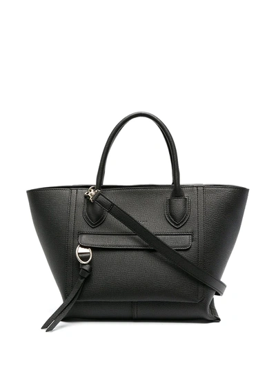 Longchamp Mailbox Leather Tote Bag In Black