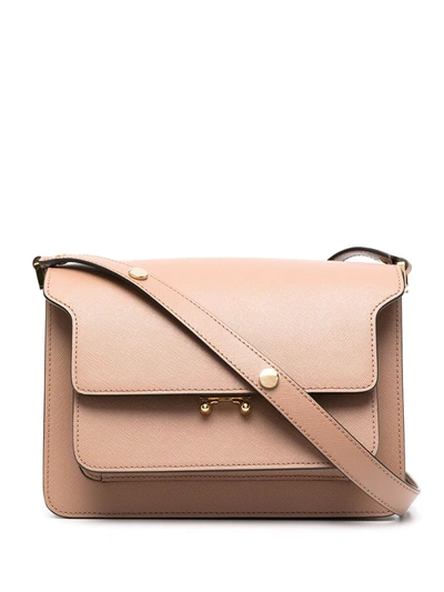 Marni Trunk Multi-pocket Shoulder Bag In Brown