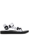 Arizona Love Trekky Bandana-print Sandals In White