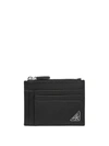 Prada Triangle Logo Cardholder In Black