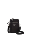 Prada Logo-plaque Smartphone Case In Black
