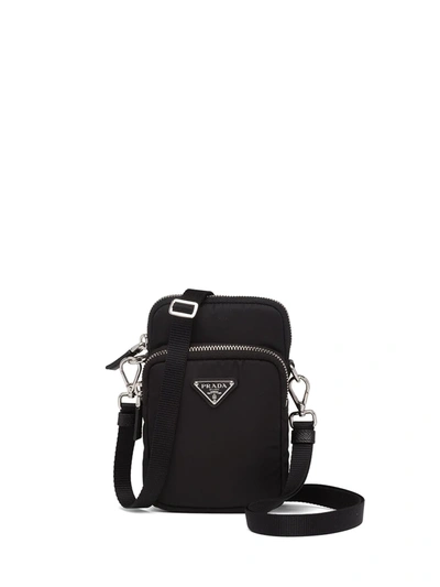Prada Logo-plaque Smartphone Case In Black