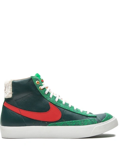 Nike Blazer Mid '77 Nordic Holiday Sneaker In Dark Atomic Teal/university Red/lucky Green