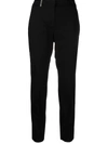 Peserico Cropped Straight Leg Trousers In Black