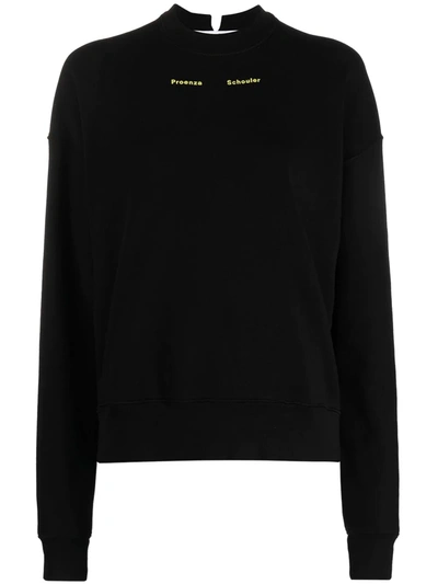 Proenza Schouler White Label Ps Ny Logo-print Sweatshirt In Black