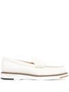 Tod's Panelled Chunky-sole Loafers In White