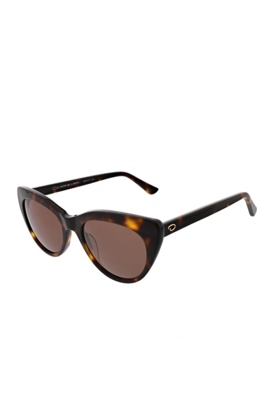 Oscar De La Renta 52mm Square Sunglasses In Tortoise/brown