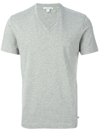 James Perse V-neck T-shirt In Grey | ModeSens