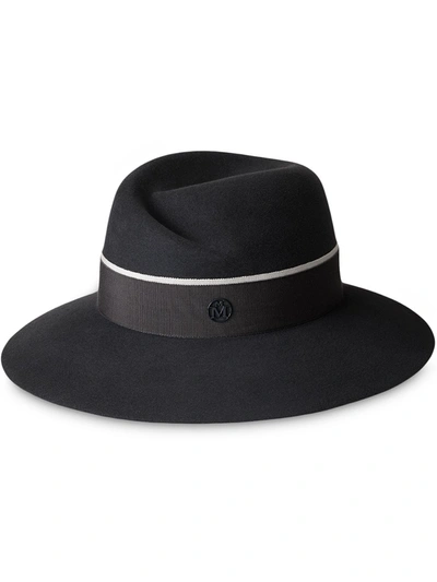 Maison Michel Storm-black Wool Felt Virginie Fedora Hat