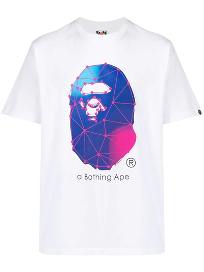 A Bathing Ape Spider Web Graphic Print T-shirt In White