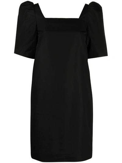 Barba Napoli Puff Sleeves Dress In Black