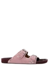 Isabel Marant Lennyon Studded Flat Sandals In Pink