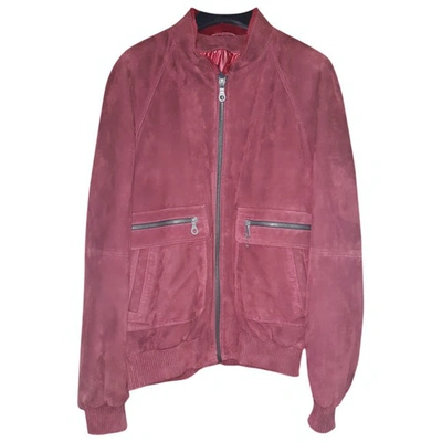 Pre-owned Yves Salomon Jacket In Burgundy