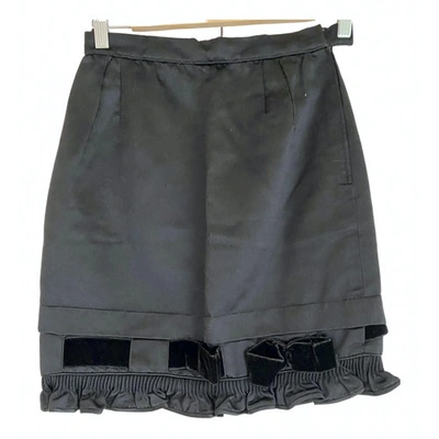 Pre-owned Valentino Mini Skirt In Black