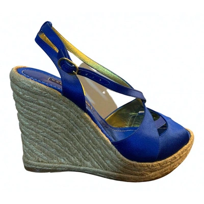 Pre-owned Ralph Lauren Cloth Espadrilles In Blue