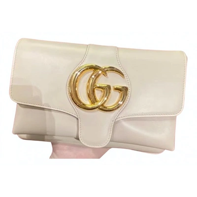 Pre-owned Gucci Arli Leather Crossbody Bag In White