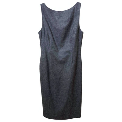 Pre-owned Ralph Lauren Wool Mid-length Dress In Grey
