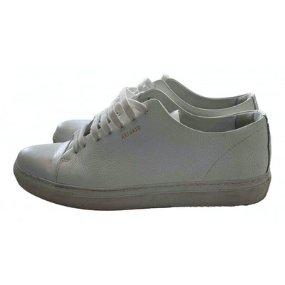 Pre-owned Axel Arigato Leather Trainers In White