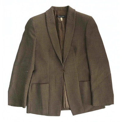 Pre-owned Giorgio Armani Wool Suit Jacket In Brown