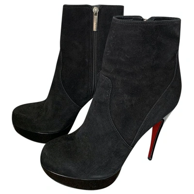 Pre-owned Luciano Padovan Ankle Boots In Black