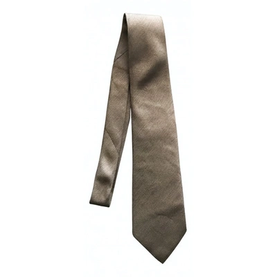 Pre-owned Armani Collezioni Silk Tie In Grey