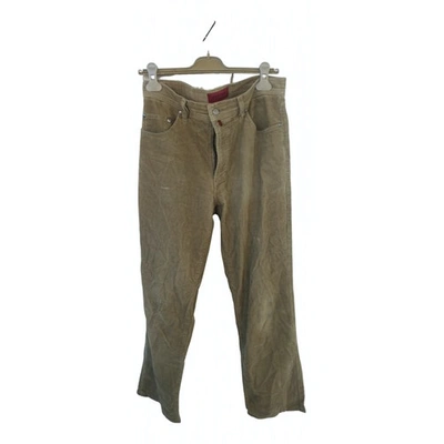 Pre-owned Pierre Cardin Velvet Trousers In Camel