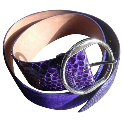Pre-owned Orciani Belt In Purple