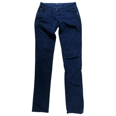 Pre-owned Patrizia Pepe Straight Pants In Blue