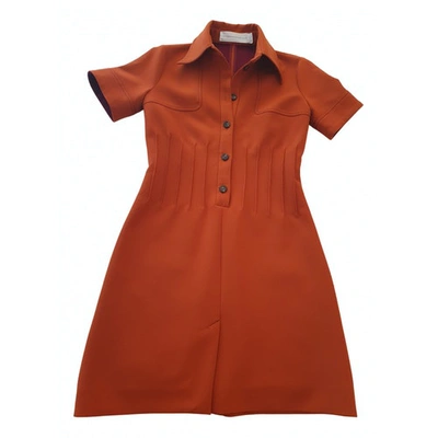 Pre-owned Victoria Victoria Beckham Dress In Orange