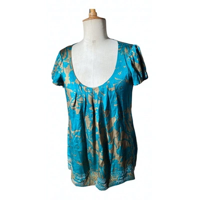 Pre-owned Joseph Silk Blouse In Turquoise