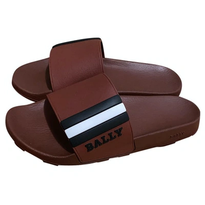 Pre-owned Bally Sandals In Burgundy