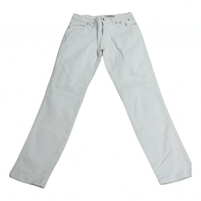 Pre-owned Jeckerson Slim Pants In White