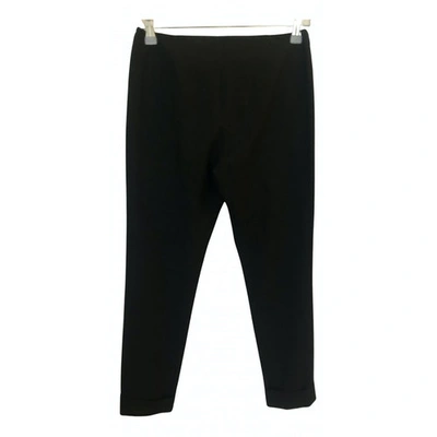 Pre-owned Peserico Wool Slim Pants In Black