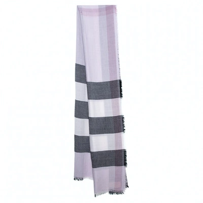 Pre-owned Burberry Purple Cashmere Scarf
