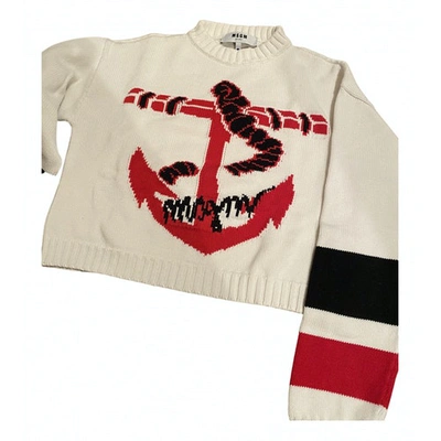 Pre-owned Msgm Jumper In White
