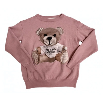 Pre-owned Moschino Wool Jumper In Pink