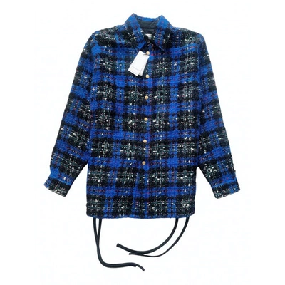 Pre-owned Faith Connexion Wool Cardi Coat In Blue