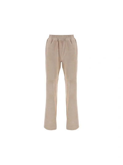 Arma Abigail Goat Suede Trousers In Nougat