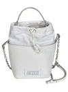 MAISON MARGIELA LOGO PATCHED CHAIN BUCKET BAG,11764937