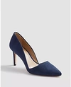 Ann Taylor Azra Suede Pumps In True Navy