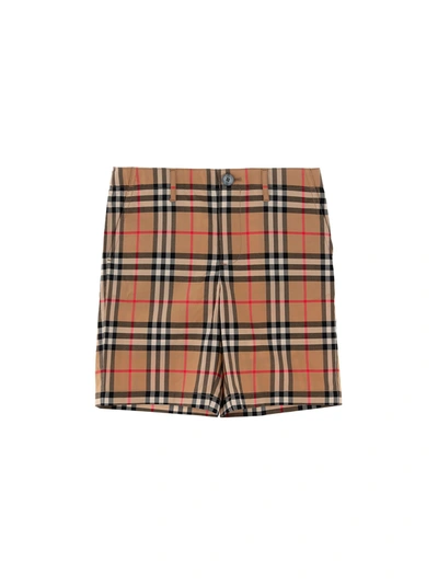 Burberry Kids' Bermuda Shorts For Boy In Beige